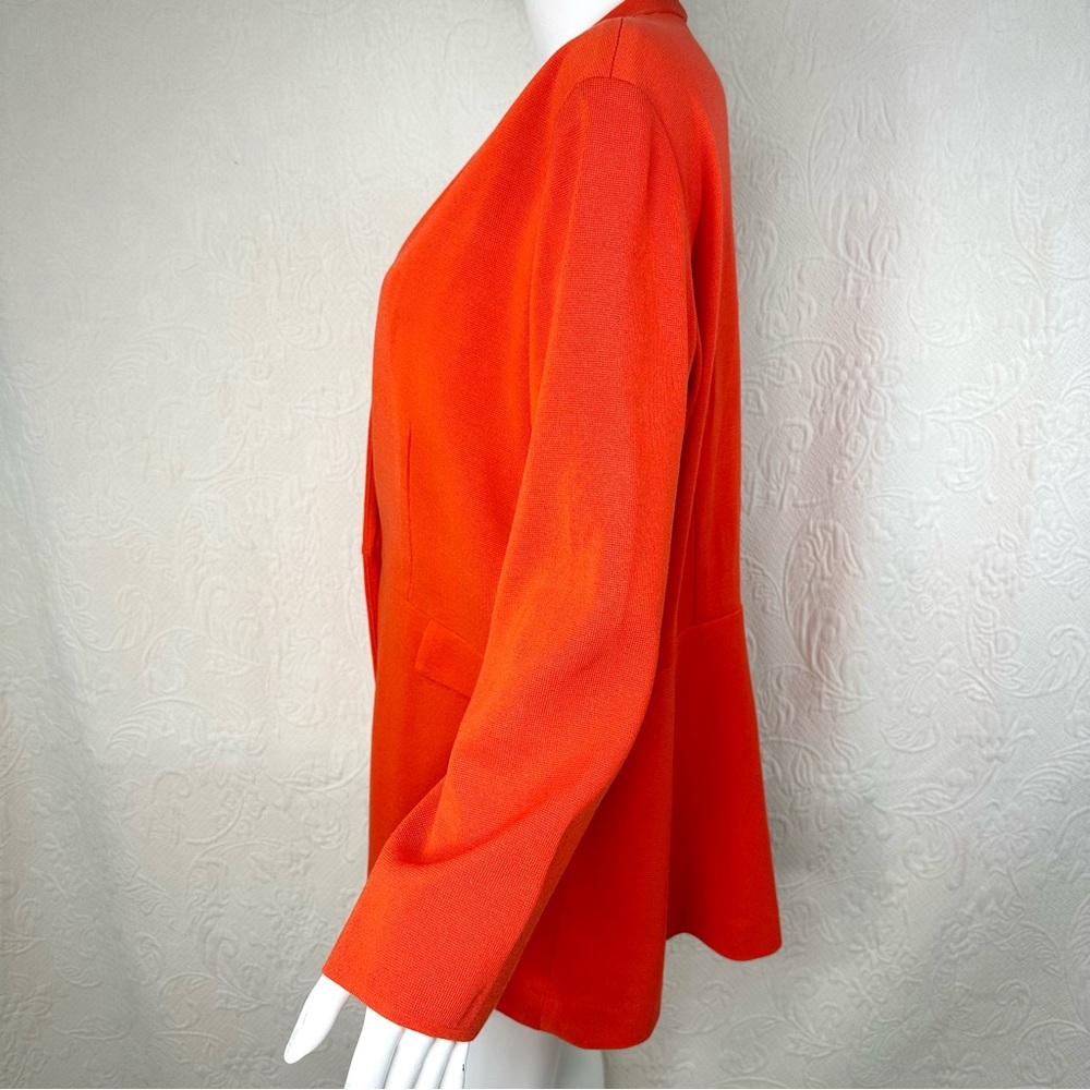 Misook 1x Orange Single-Button Collarless Blazer … - image 6